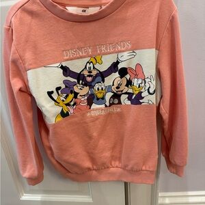 H&M Coral Disney Friends Crewneck Sweatshirt
